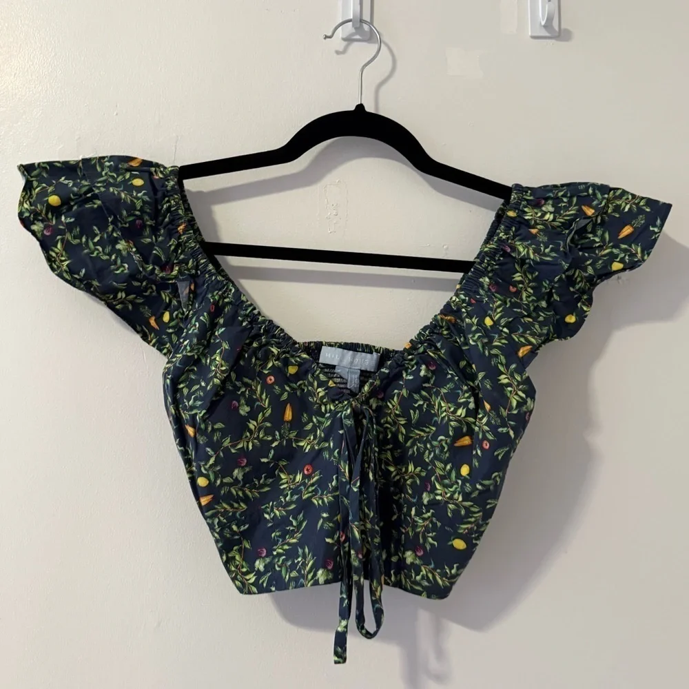 Hill House Home Alexa Top in Midnight Garden Print